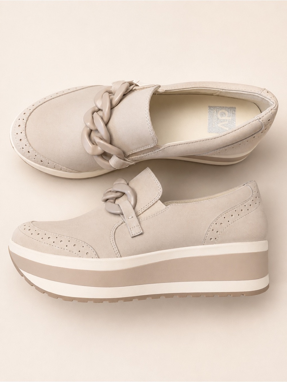 Dolce Vita Chunky Platform Loafers – Cream / Beige – Size 10 – NWOT